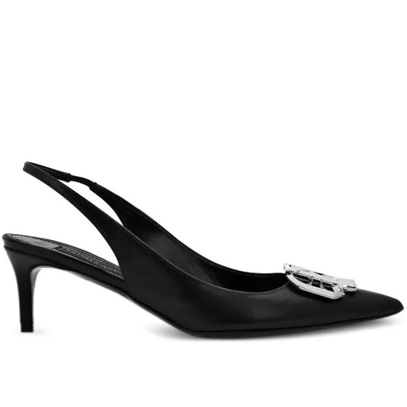 Philipp Plein 50mm Gothic Slingback Pumps - Picture 1 of 4